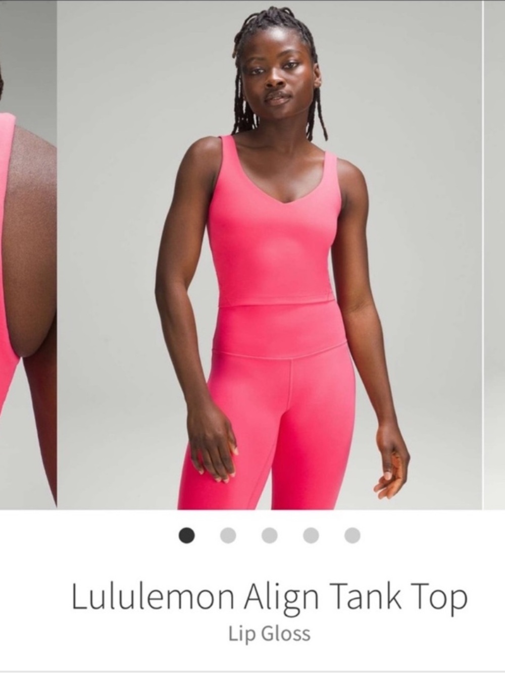 Lululemon Align Tank Top Lip Gloss Pink Sz 6